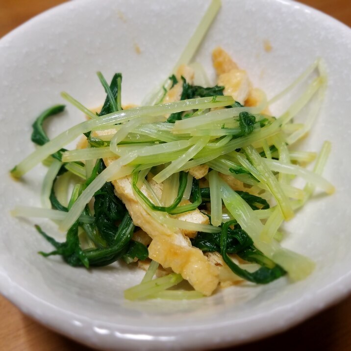 【お弁当に】水菜と油揚げの煮物